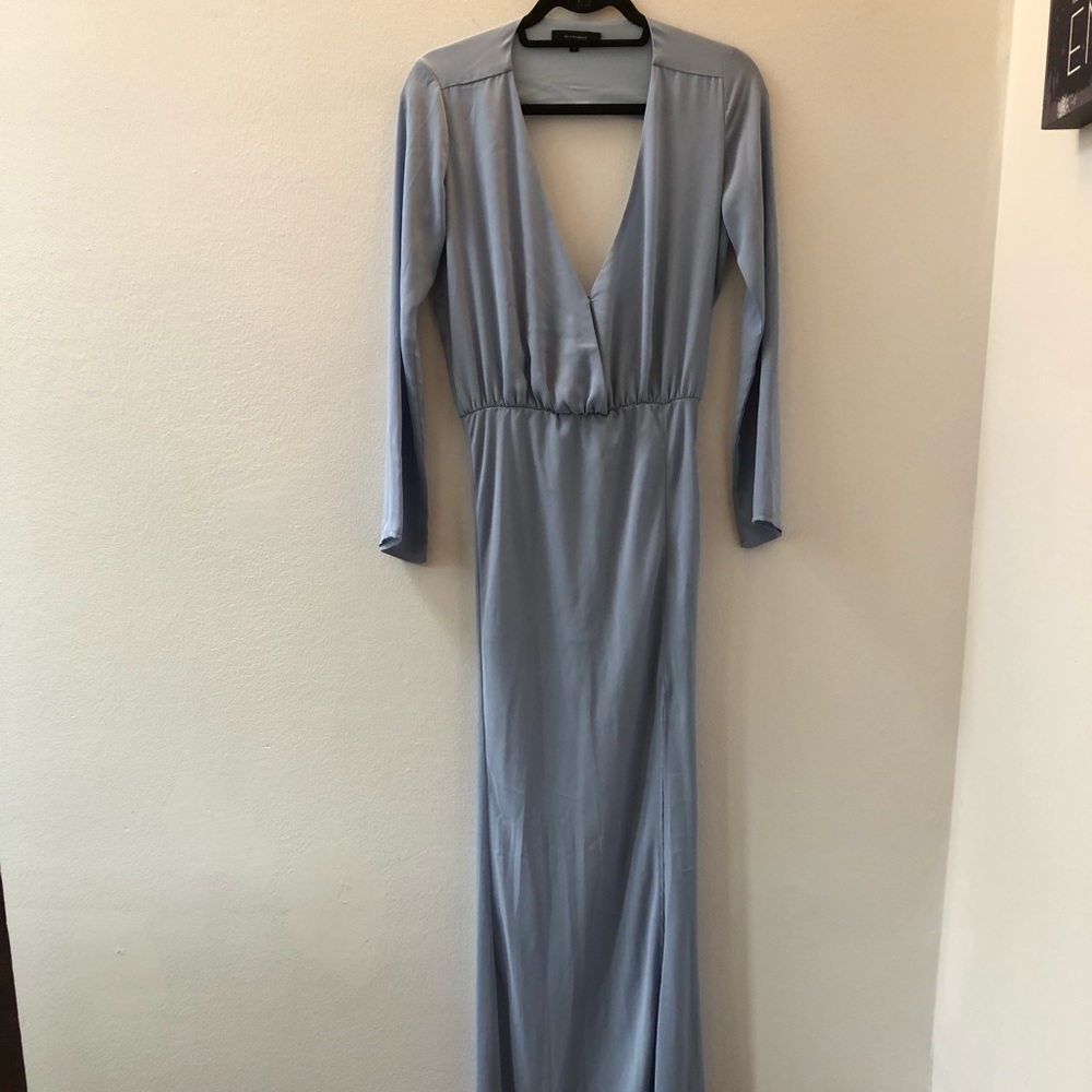 Blue long sleeve maxi dress - size small
